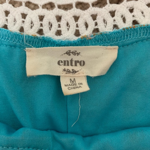 ENTRO dress size medium with crochet EUC - Picture 6 of 9